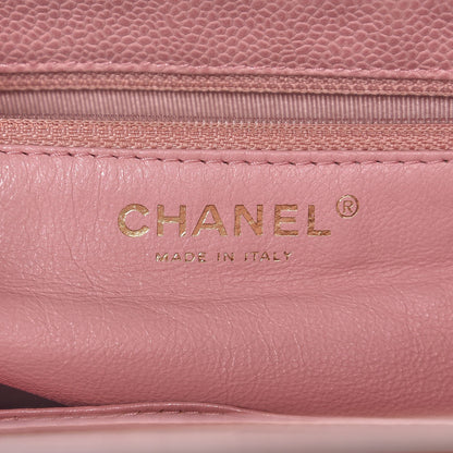 Chanel Caviar Quilted Wood Handle Tote Pink 6 of 7