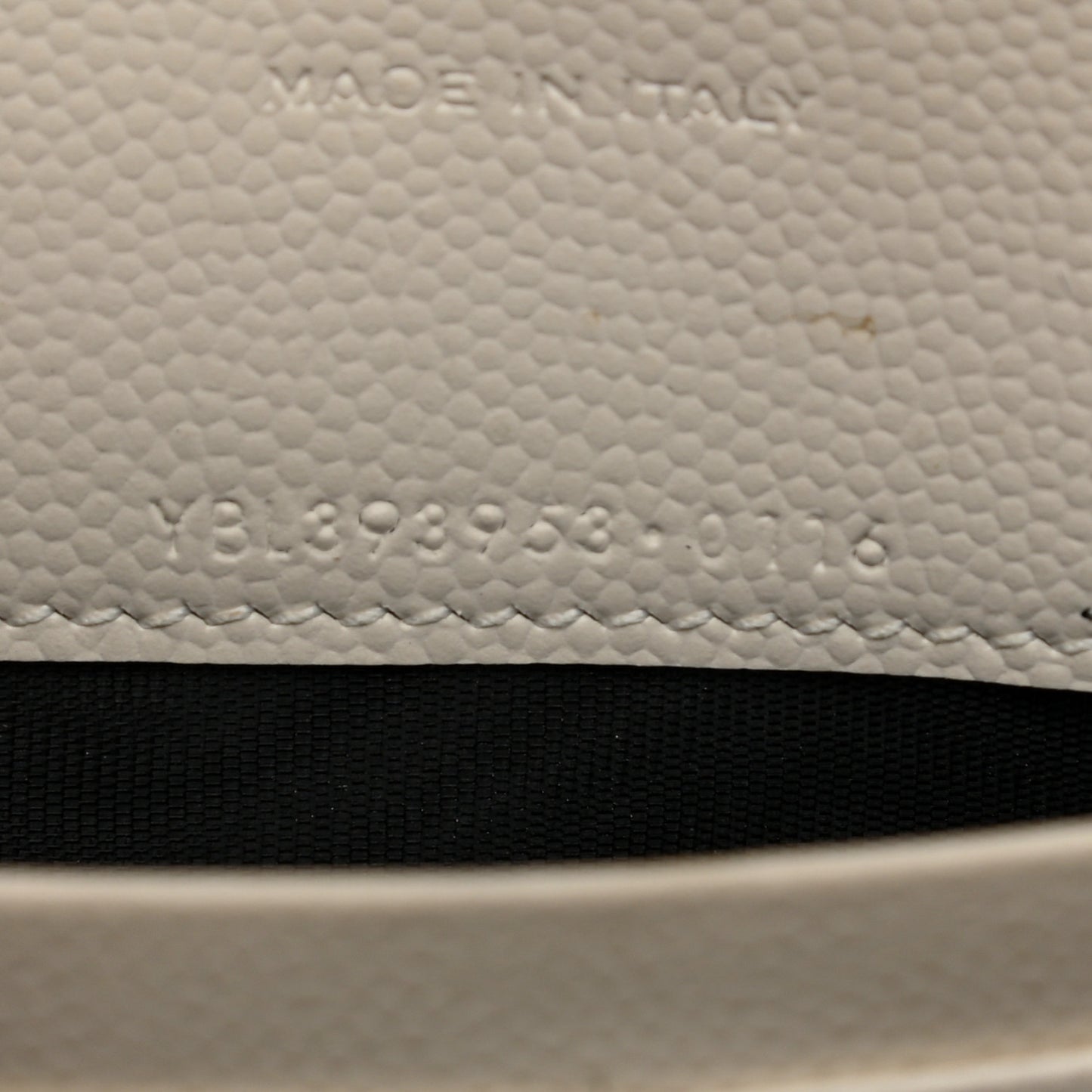 Grain De Poudre Matelasse Chevron Monogram Envelope Chain Wallet Porcellana