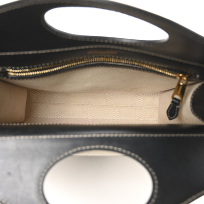 Burberry Canvas Smooth Calfskin Two Tone Mini Pocket Bag White Black 5 of 9
