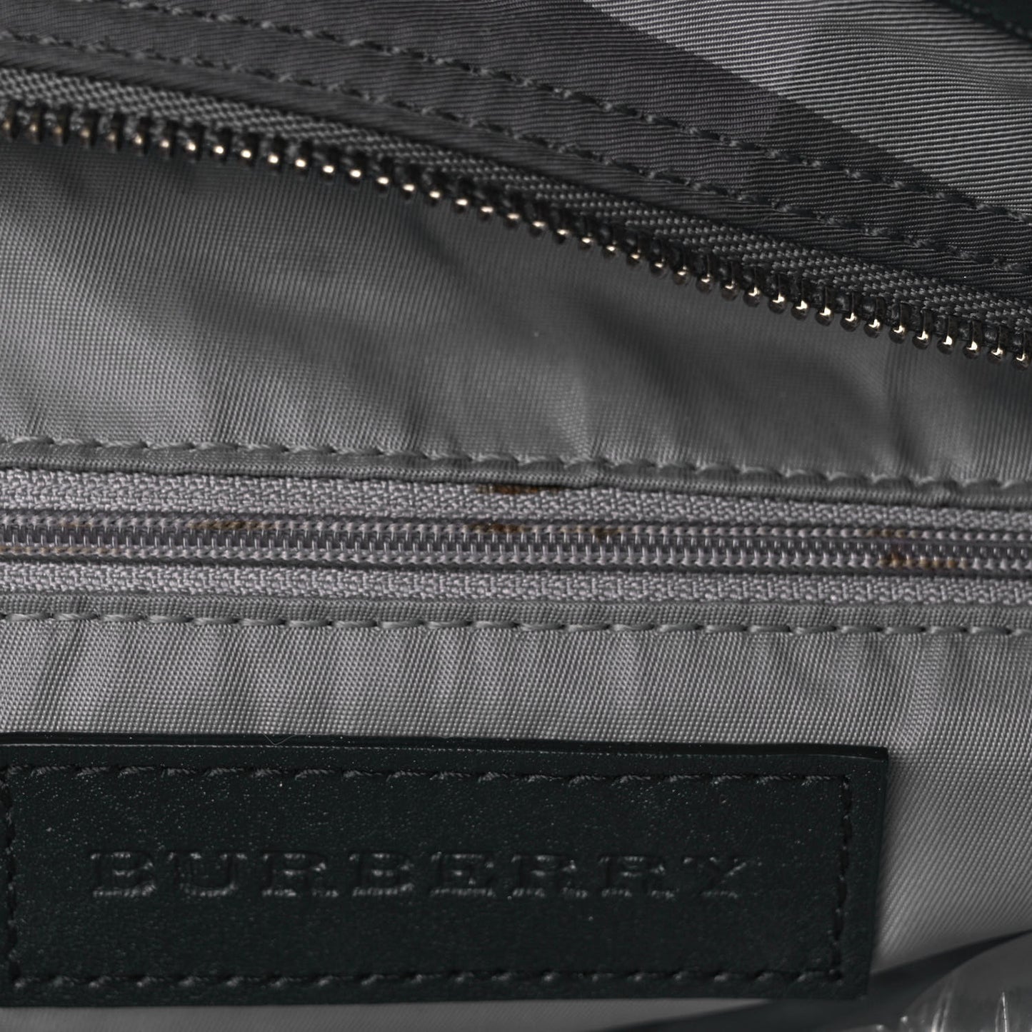 Nylon Check Buckleigh Packable Tote Charcoal