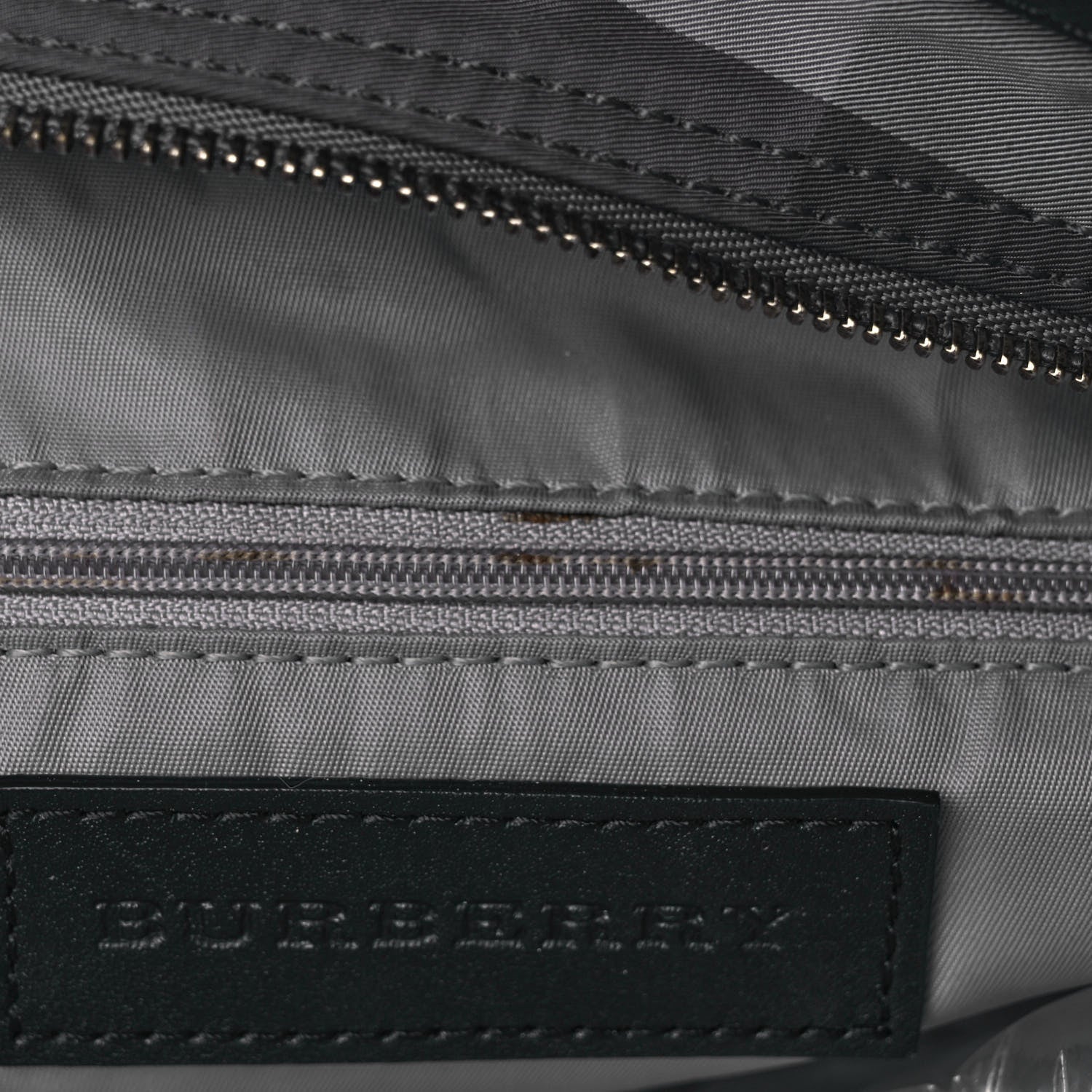 Burberry Nylon Check Buckleigh Packable Tote Charcoal 12 of 12