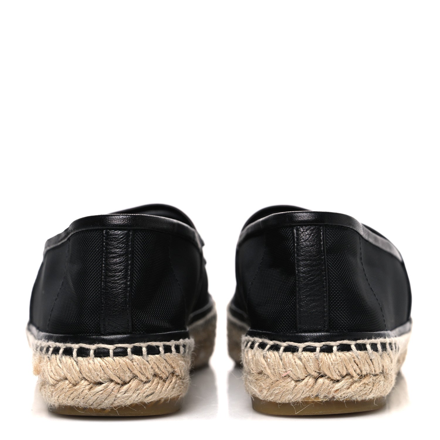 Chanel Mesh Grosgrain CC Espadrilles 38 Black 6 of 10