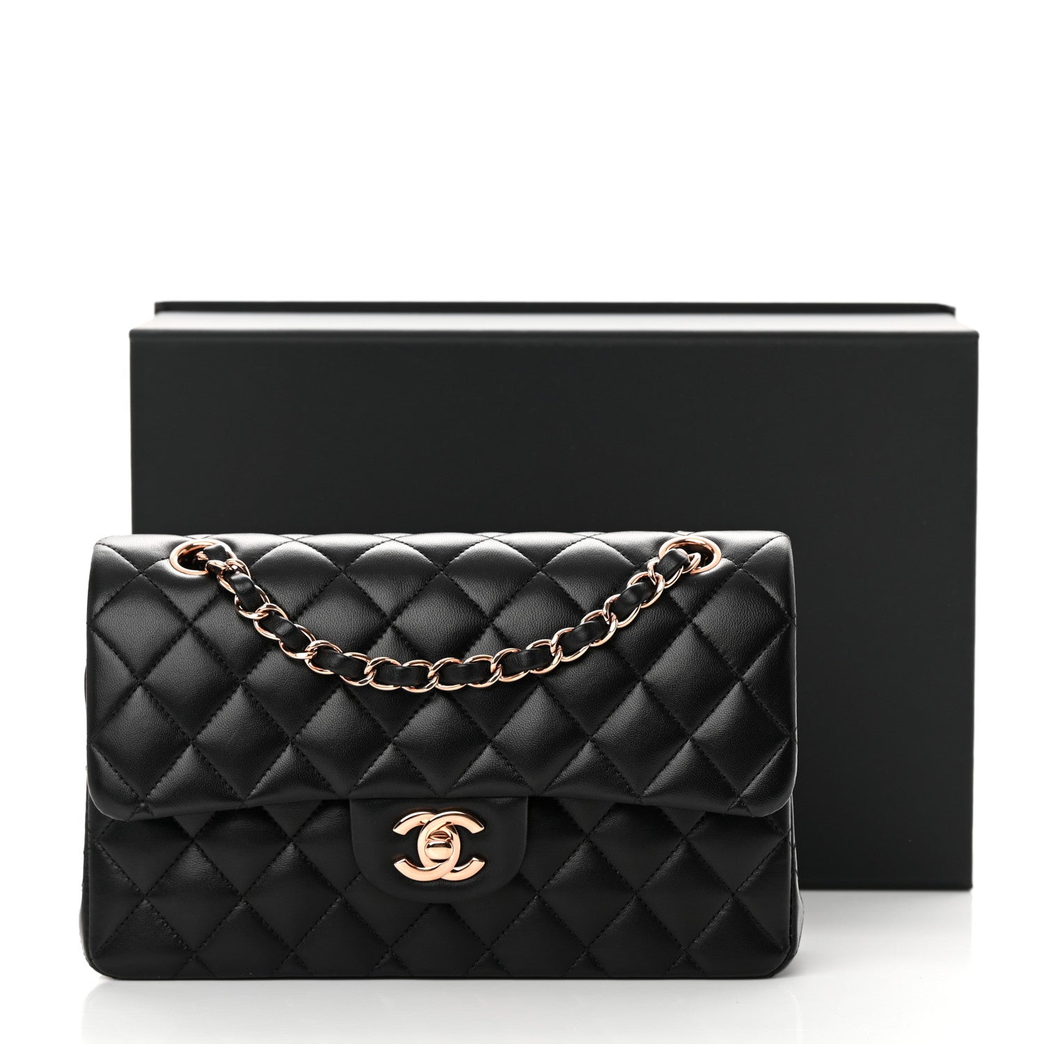 Chanel Lambskin Quilted Small Double Flap Black 16 of 16