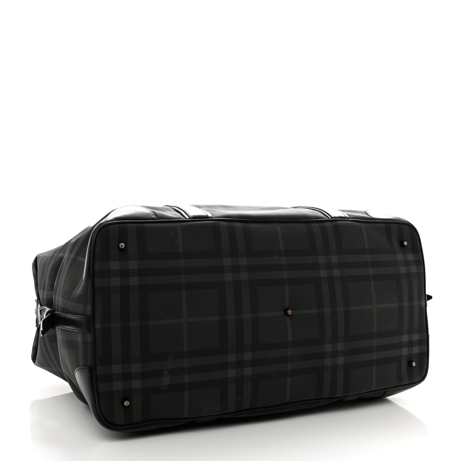 Burberry Nylon Smoked Check Weekend Duffle Bag Black 3 of 18