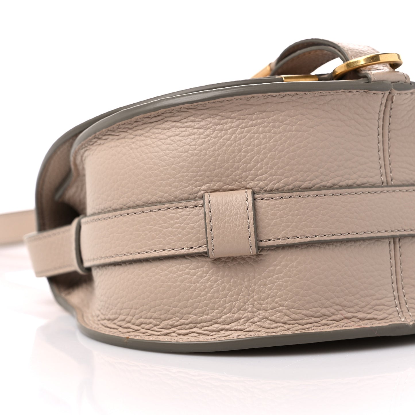 Grained Calfskin Small Marcie Saddle Bag Nomad Beige