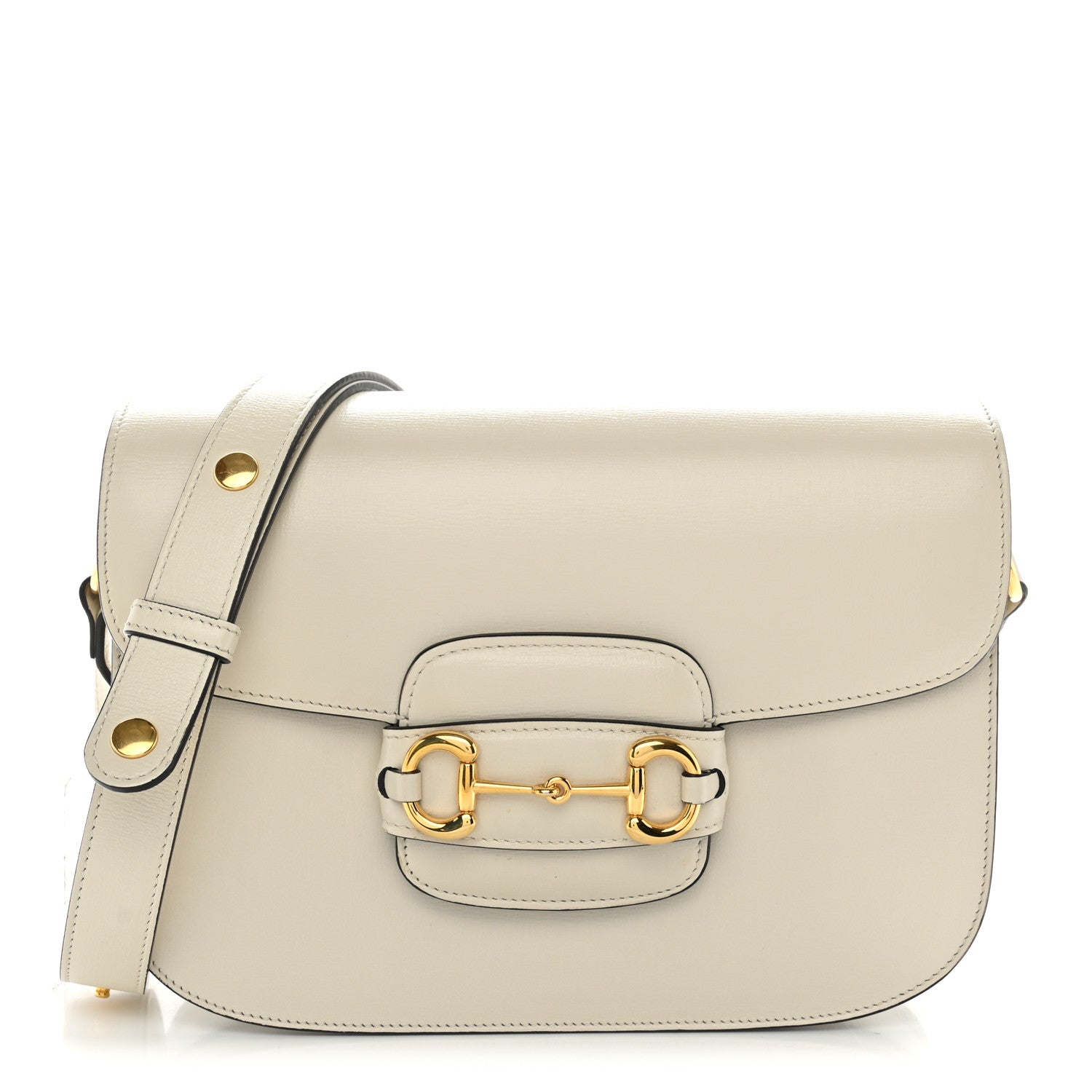 Gucci Azalea Calfskin Horsebit 1955 Shoulder Bag Mystic White 1 of 9