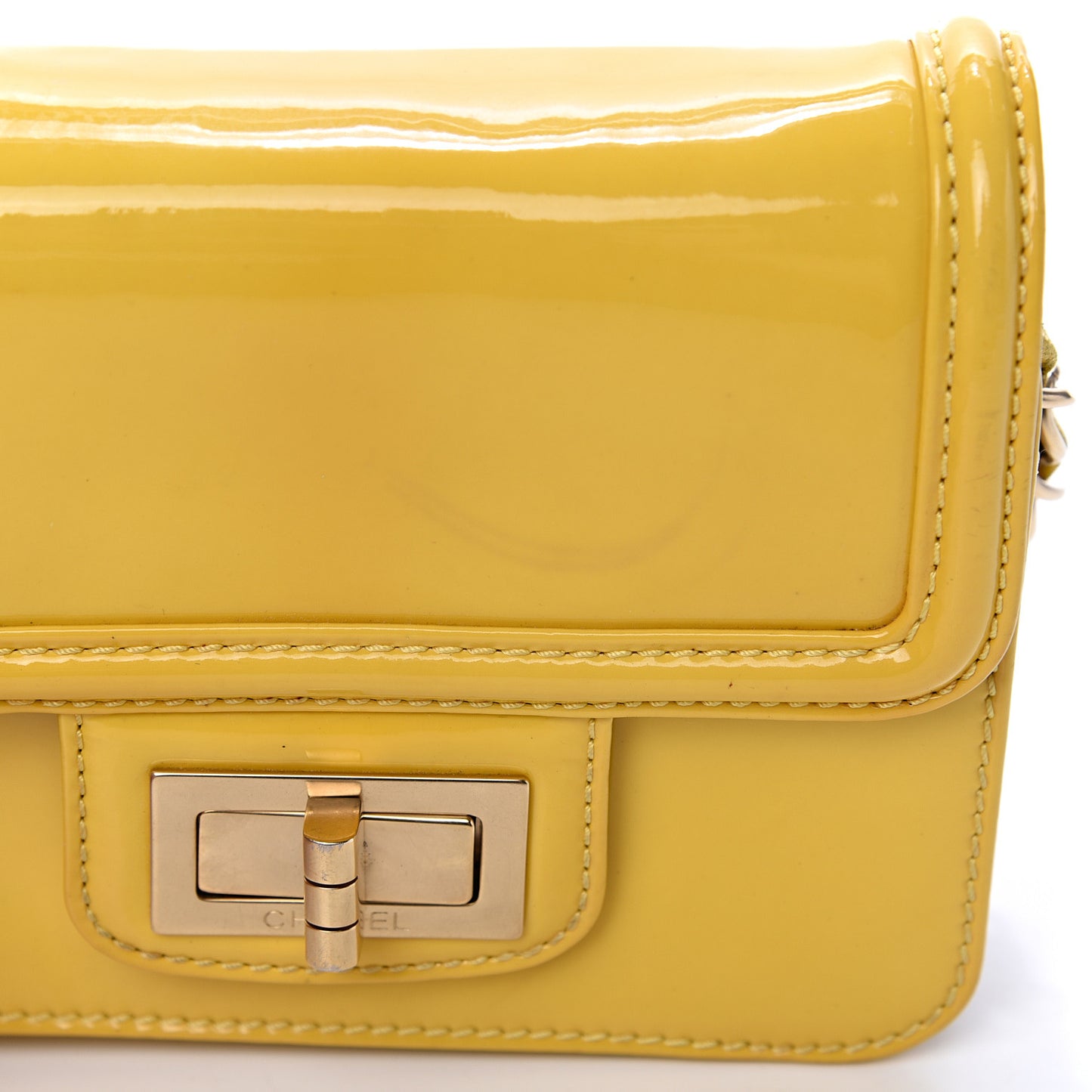 Patent Calfskin Mini Reissue Flap Yellow