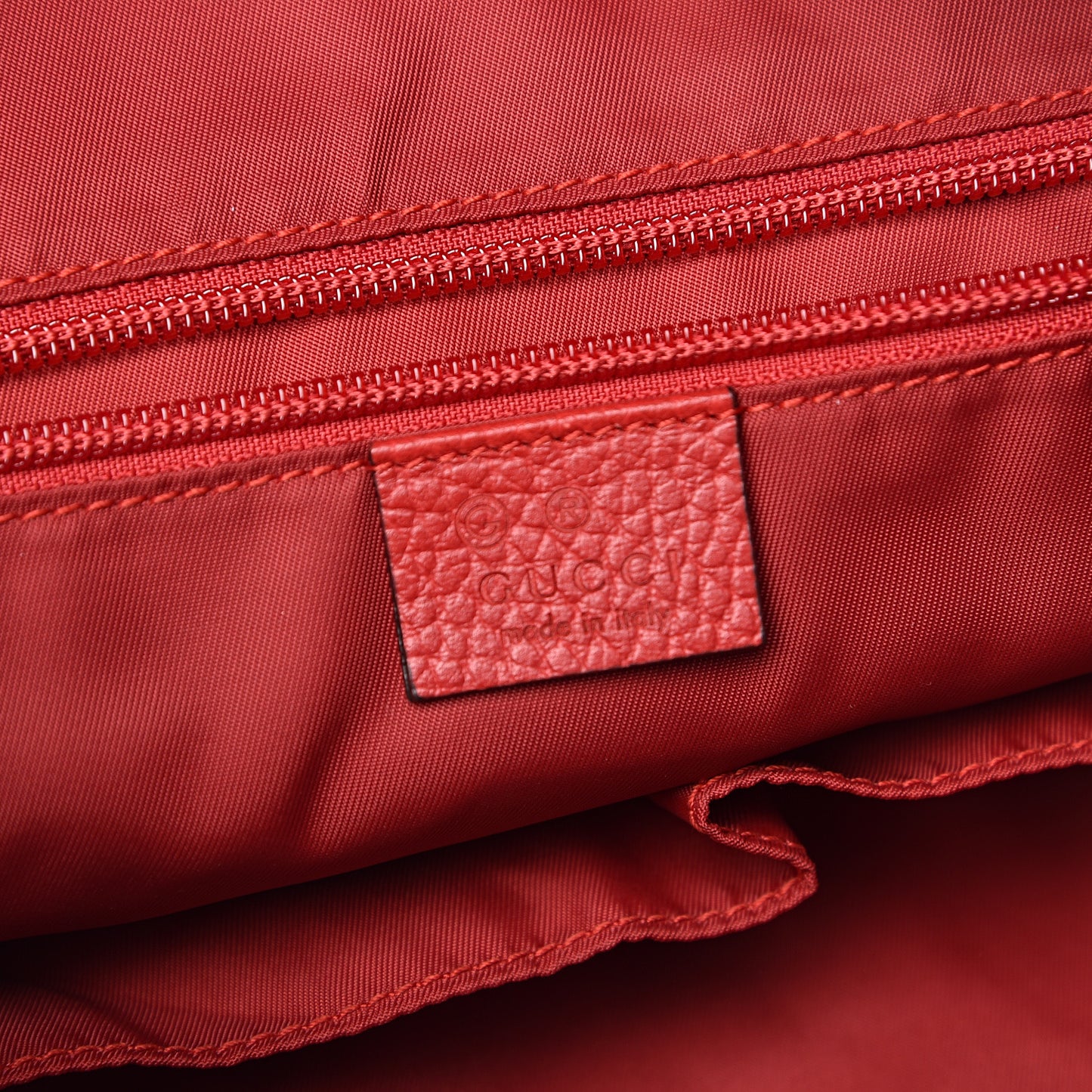 Nylon Monogram Dollar Calfskin Medium Light Double Buckle Backpack Vibrant Red