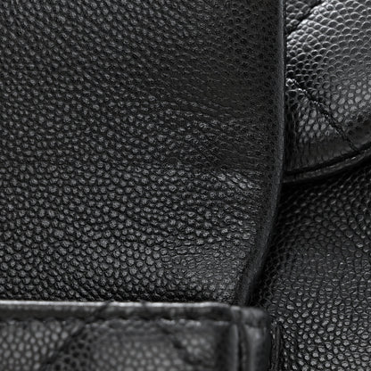 Chanel Shiny Caviar Quilted Small Pockets Drawstring Backpack Black 11 of 12