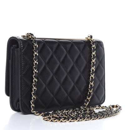Chanel Lambskin Quilted Trendy CC Wallet On Chain WOC Black 3 of 14