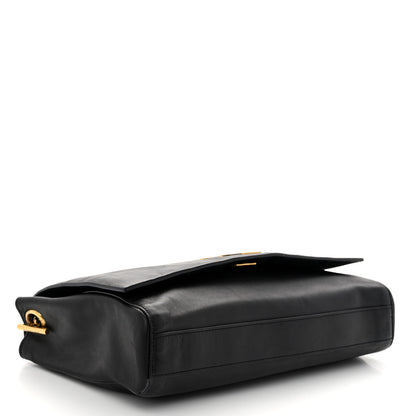 Saint Laurent Smooth Calfskin Suede Medium Reversible Monogram Kate Satchel Black 4 of 11