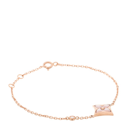 Louis Vuitton 18K Pink Gold Diamond Pink Mother of Pearl Color Blossom BB Star Bracelet 1 of 3