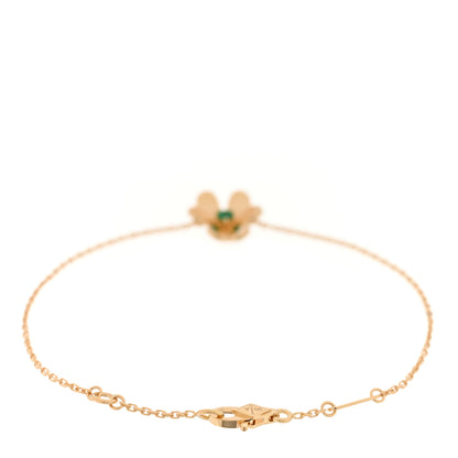 Van Cleef & Arpels 18K Yellow Gold Emerald Mini Frivole Bracelet 2 of 4