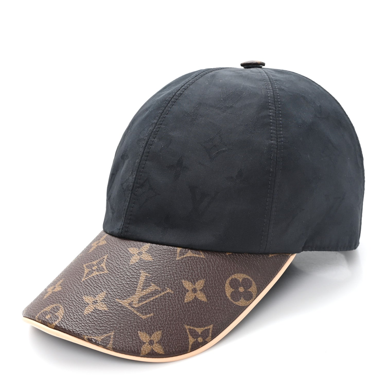 Louis Vuitton Polyester Silk Monogram LV Get Ready Cap M Black 1 of 8