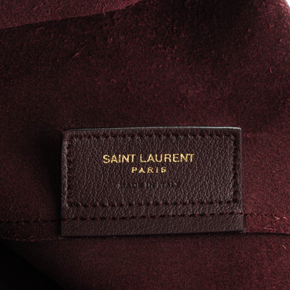 Saint Laurent Calfskin Large Shopping Tote Bordeaux 7 of 10