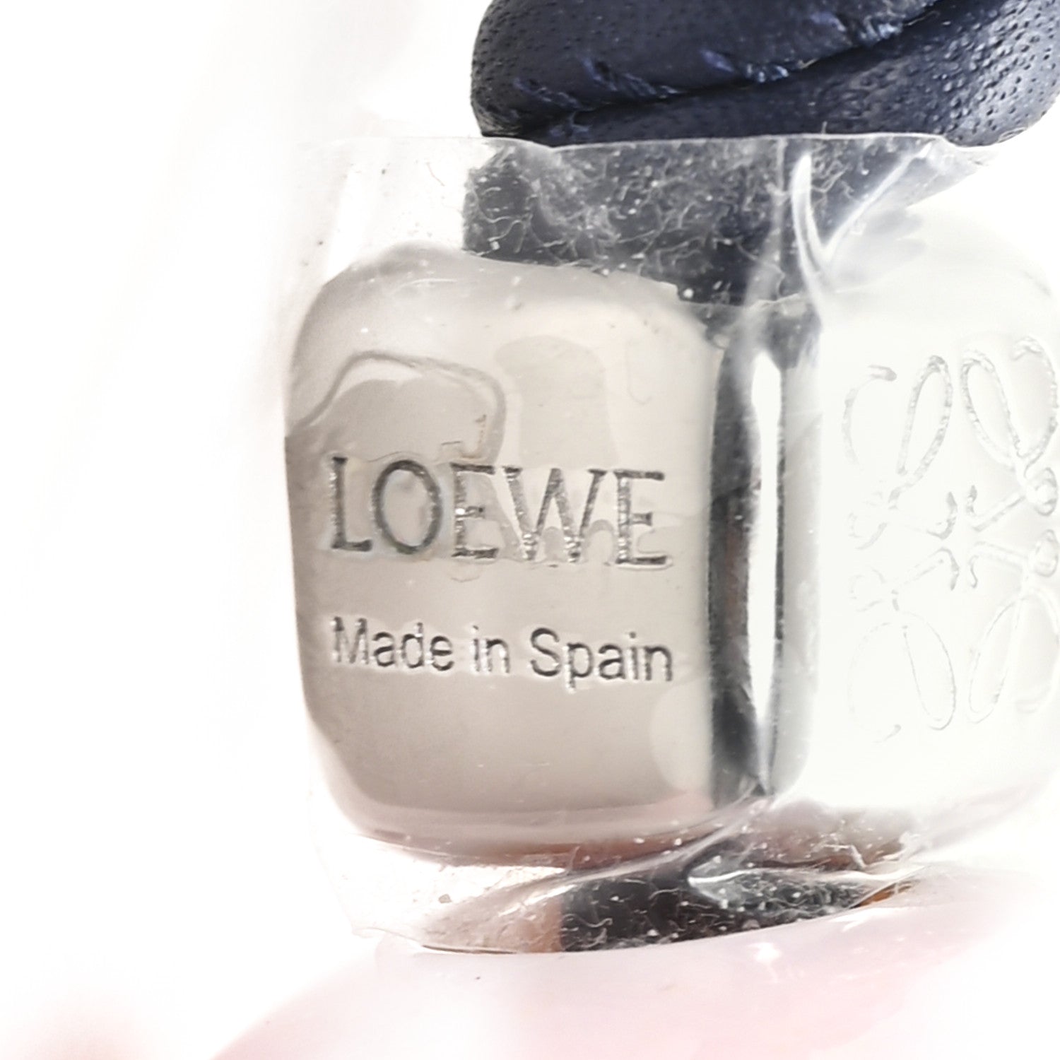 Loewe Acetate Calfskin Party Puzz Bag Charm Navy Light Pink 3 of 4