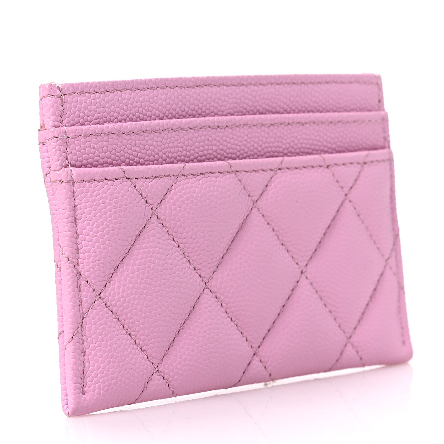 Chanel Caviar Metal Perforated Quilted Card Holder Lilas 3 of 7