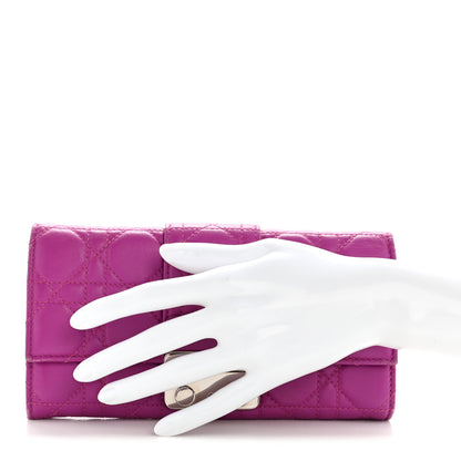 Christian Dior Lambskin Cannage Miss Dior Chain Wallet Dark Pink 2 of 12