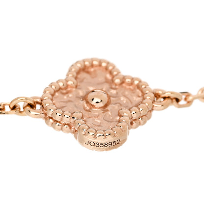Van Cleef & Arpels 18K Rose Gold 6 Motifs Sweet Alhambra Bracelet 3 of 5