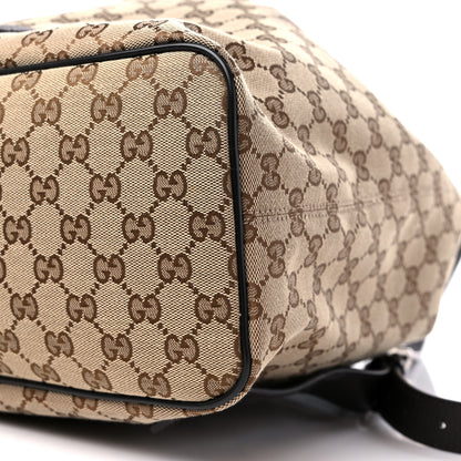 Gucci Monogram Dollar Calfskin O Drawstring Backpack Beige Ebony Testa di Moro Dark Chocolate 10 of 10