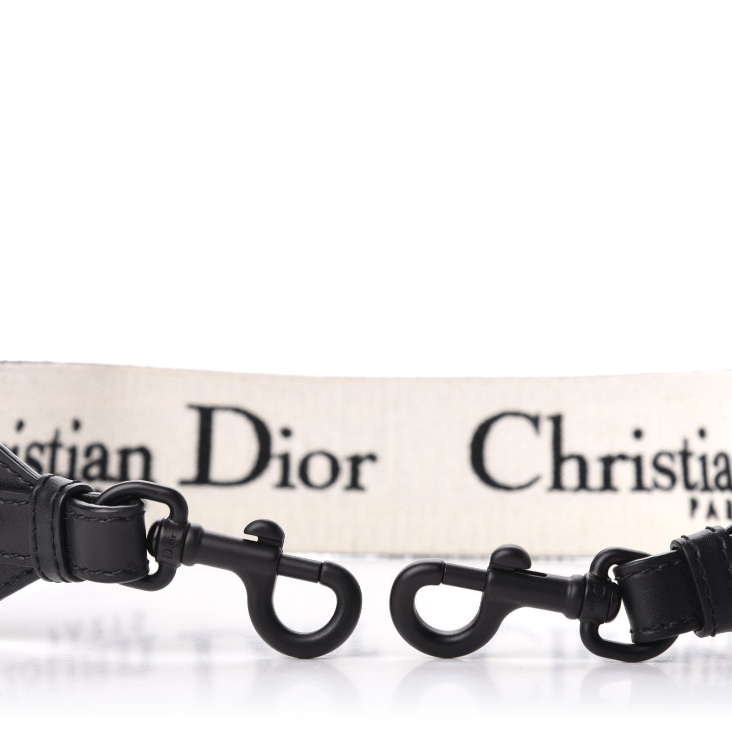 Canvas Embroidered Shoulder Strap Black Ultramatte