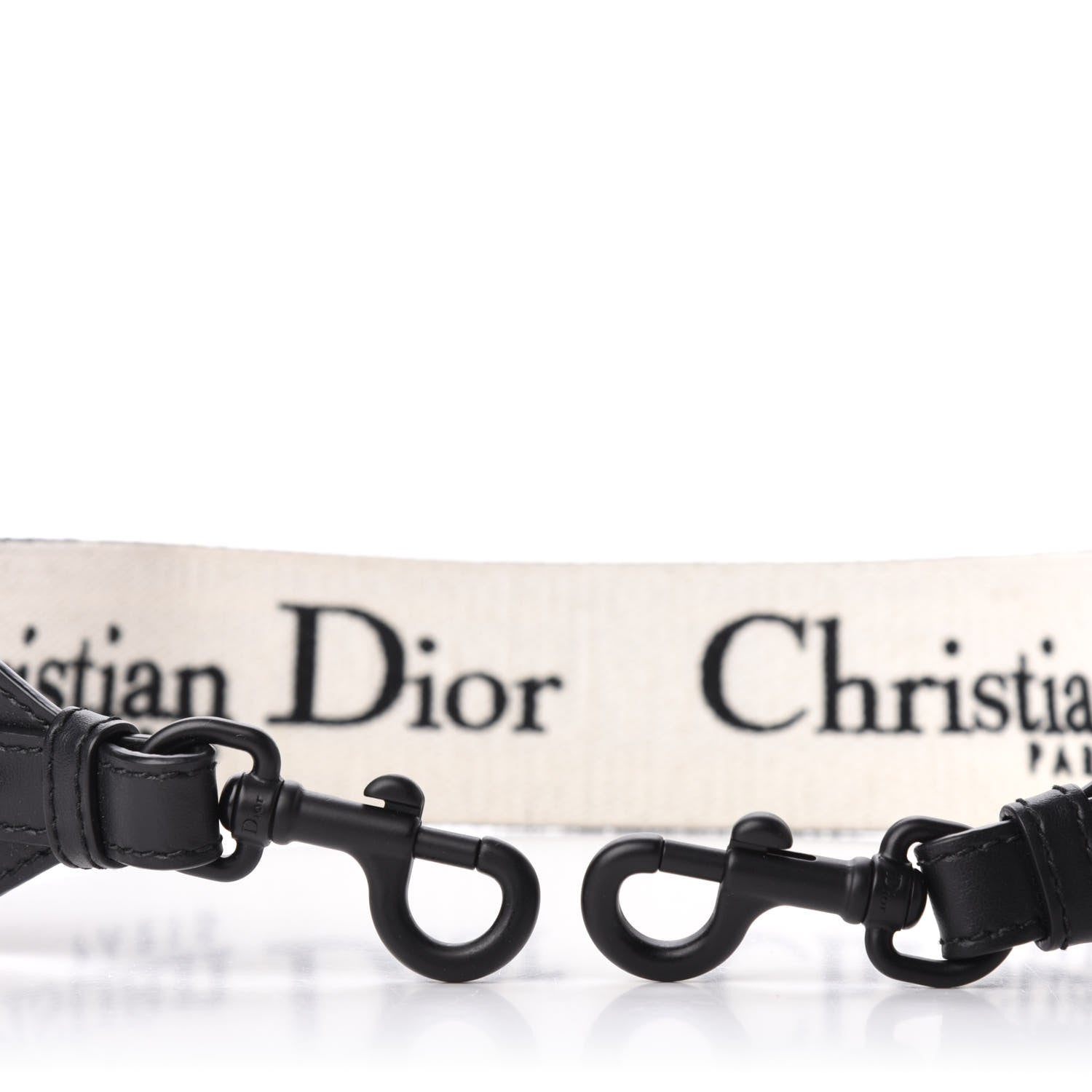 Christian Dior Canvas Embroidered Shoulder Strap Black Ultramatte 3 of 4