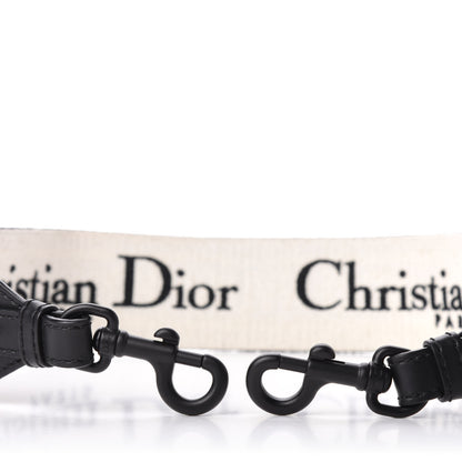 Christian Dior Canvas Embroidered Shoulder Strap Black Ultramatte 3 of 4