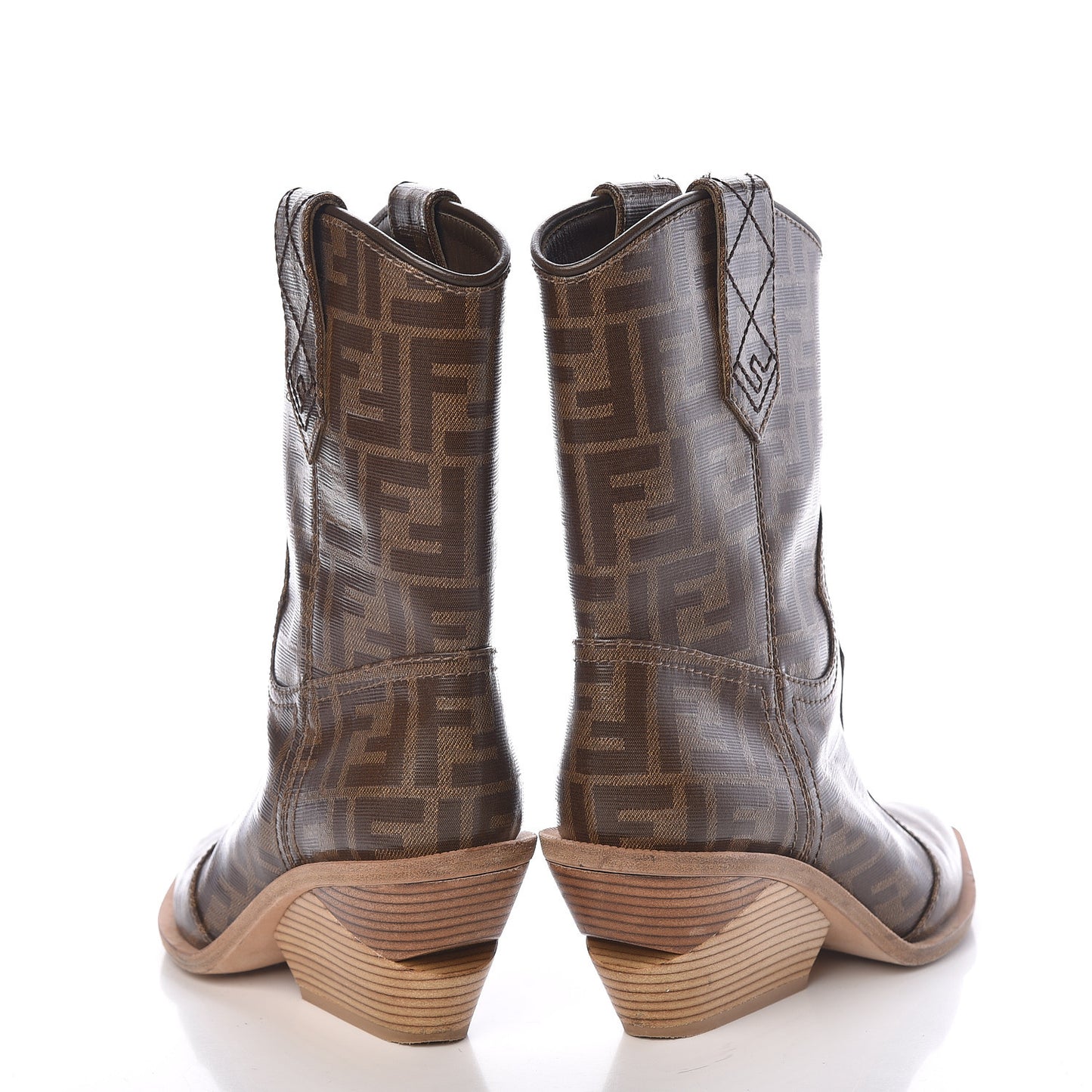 Glazed Fabric FF 1974 Cutwalk Ankle Boots 37 Mogano Panna