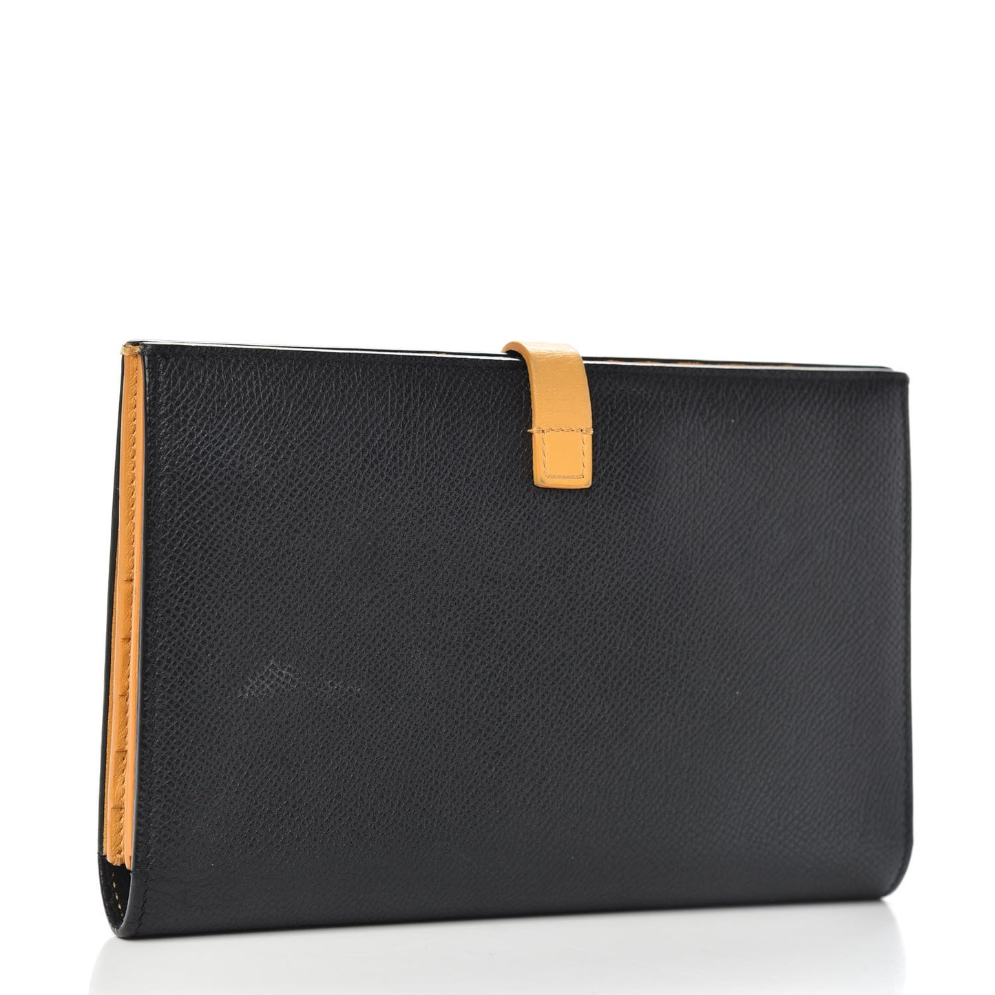 Grained Calfskin Large Multifunction Strap Wallet Midnight