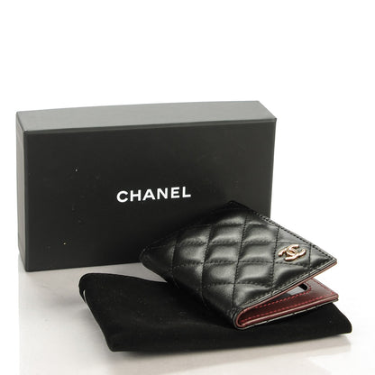 Chanel Lambskin Quilted Card Holder Wallet Black 5 of 7