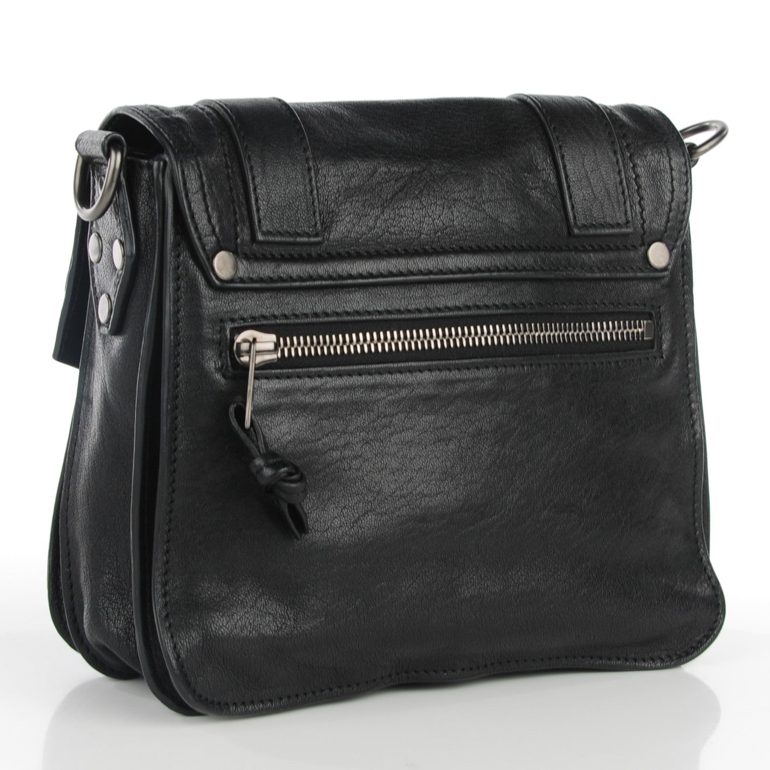 Proenza Schouler Lambskin PS1 Pouch Messenger Black 4 of 10
