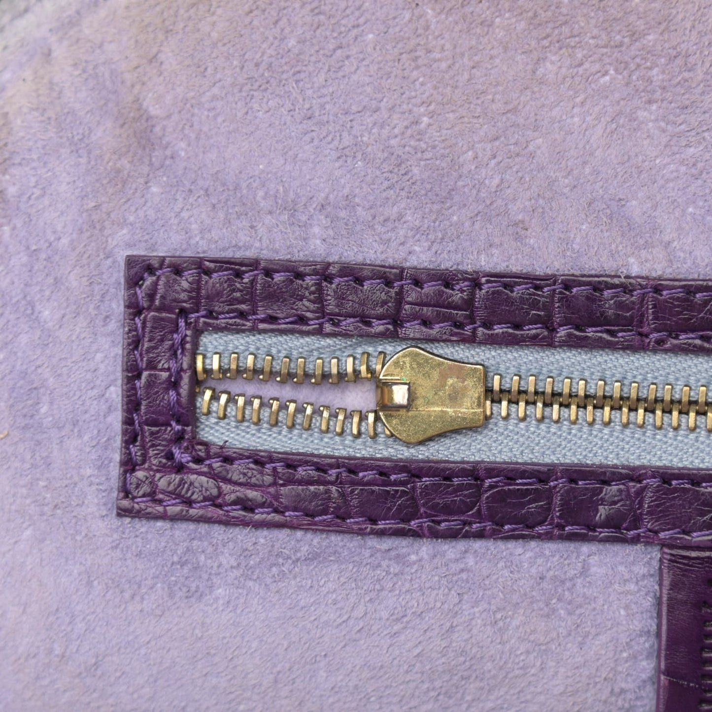 Crocodile Dome Satchel Purple