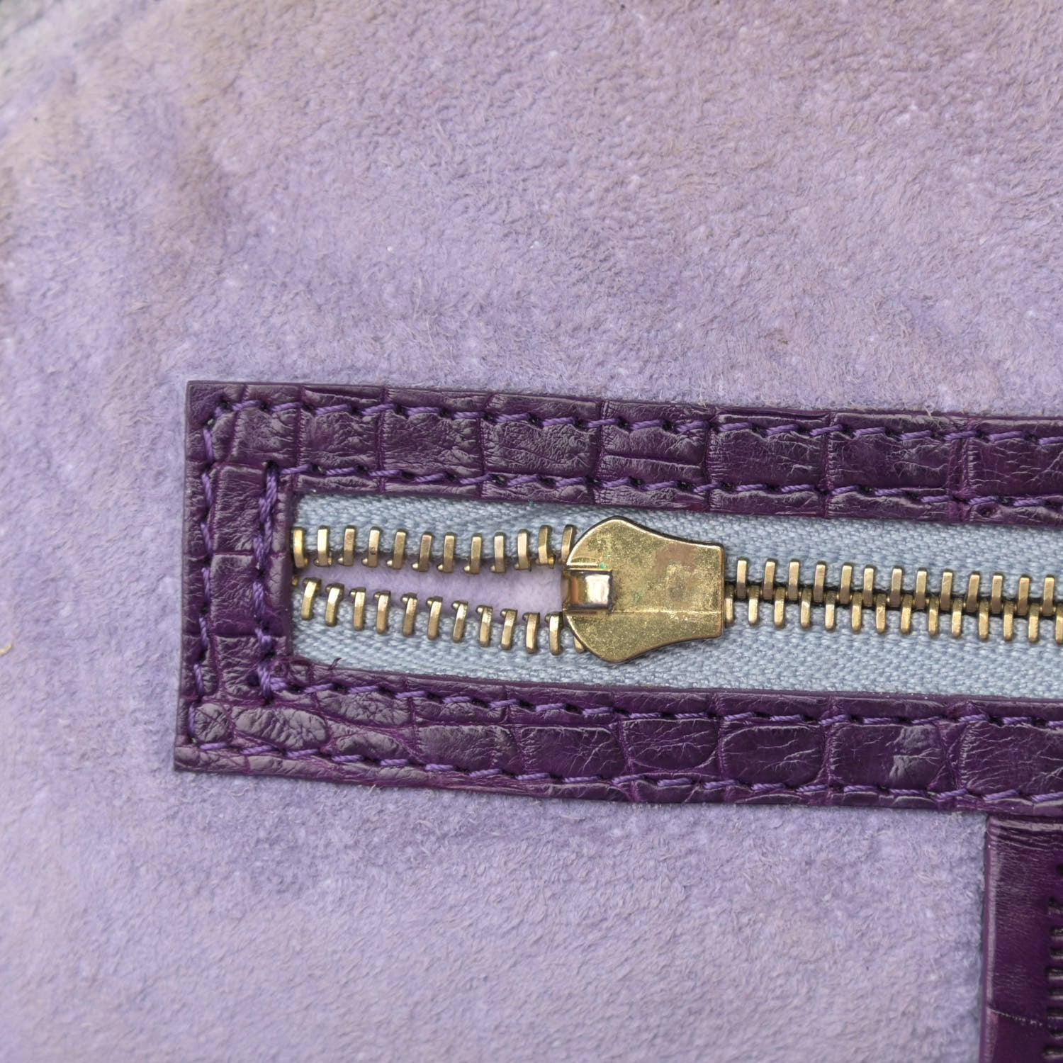 Nancy Gonzalez Crocodile Dome Satchel Purple 13 of 14