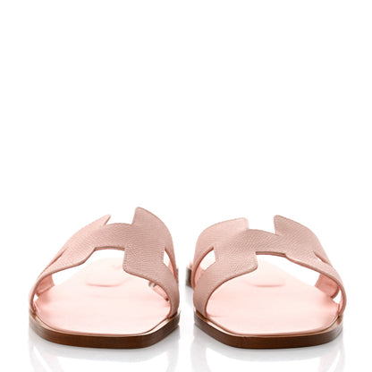 Hermes Epsom Oran Sandals 39 Rose Pale 2 of 9
