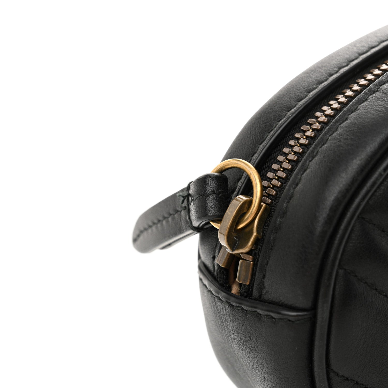 Gucci Calfskin Matelasse GG Marmont Belt Bag 85 34 Black 12 of 12