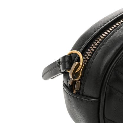 Gucci Calfskin Matelasse GG Marmont Belt Bag 85 34 Black 12 of 12