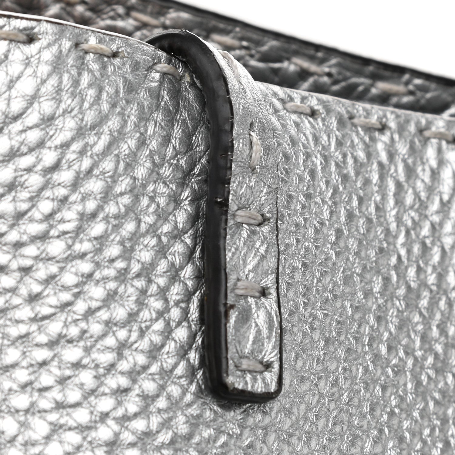 Fendi Cuoio Romano Lux Selleria Carla Shopping Tote Argento 12 of 12