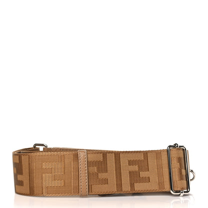 Fendi Ribbon Vitello Century FF 1974 Embroidered Adjustable Strap You Cappuccino 2 of 4