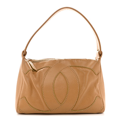 Chanel Caviar CC Stitched Shoulder Bag Beige 1 of 12