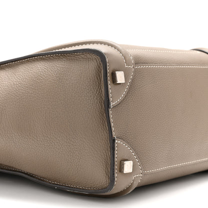 Celine Drummed Calfskin Micro Luggage Souris 8 of 9