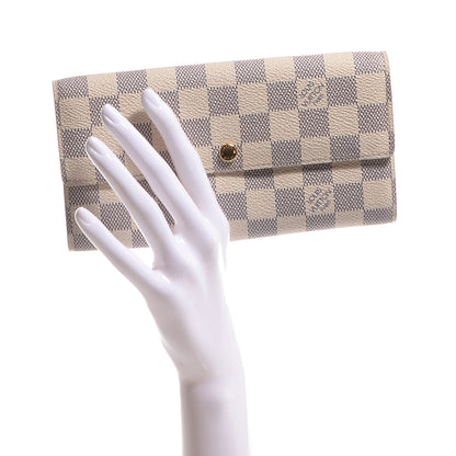 Louis Vuitton Damier Azur Sarah Wallet 2 of 14