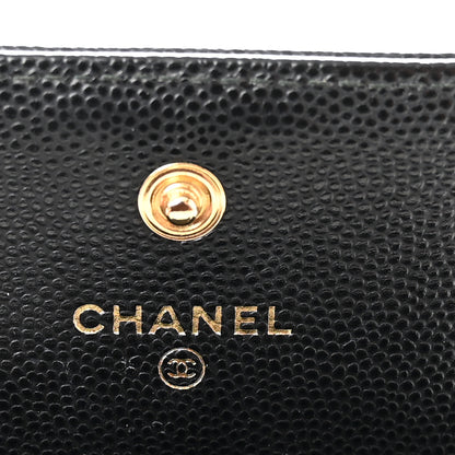 Chanel Caviar Quilted Boy Flap Card Holder Black 6 of 9