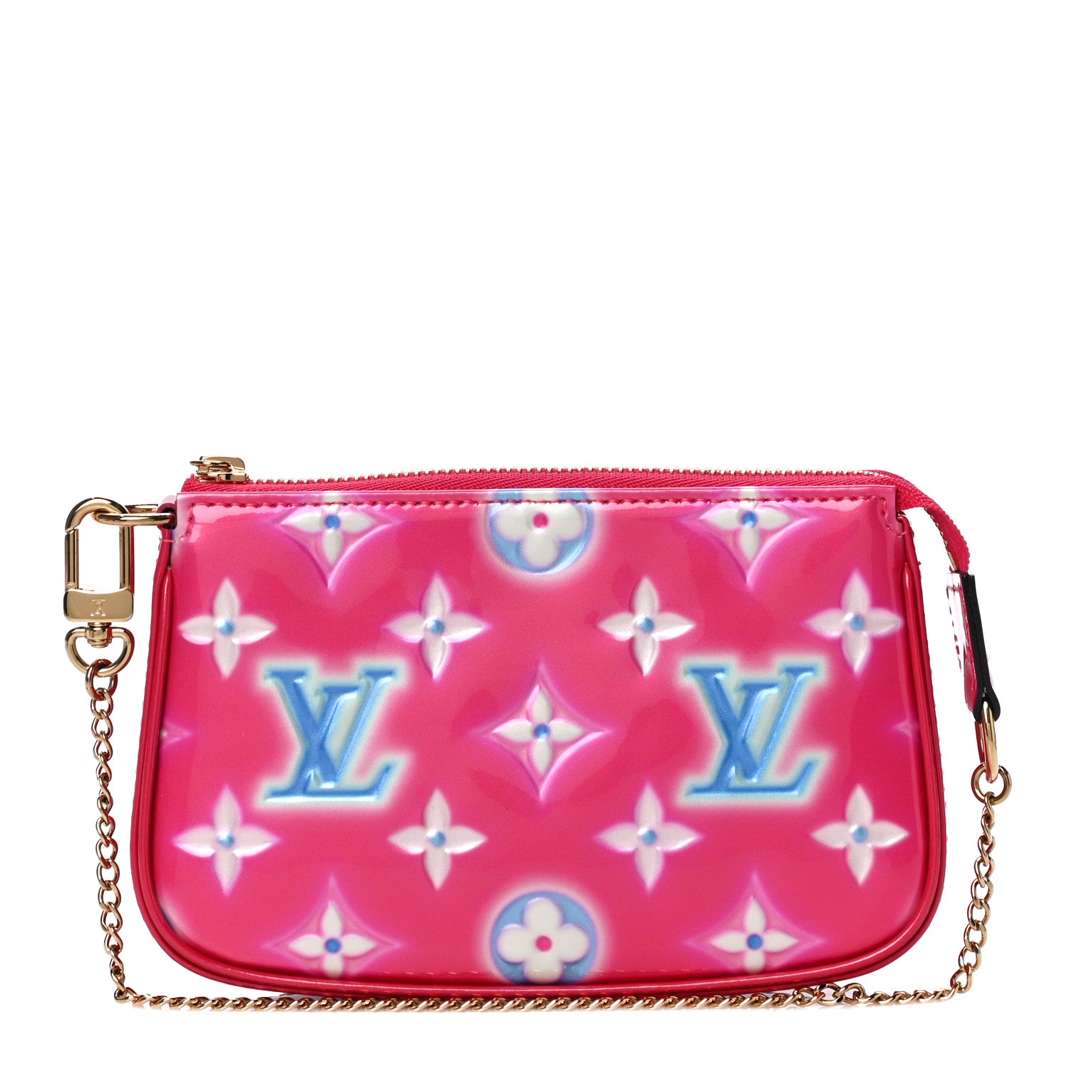 Louis Vuitton Vernis Valentine Mini Pochette Accessories Fuchsia Neon 2 of 10