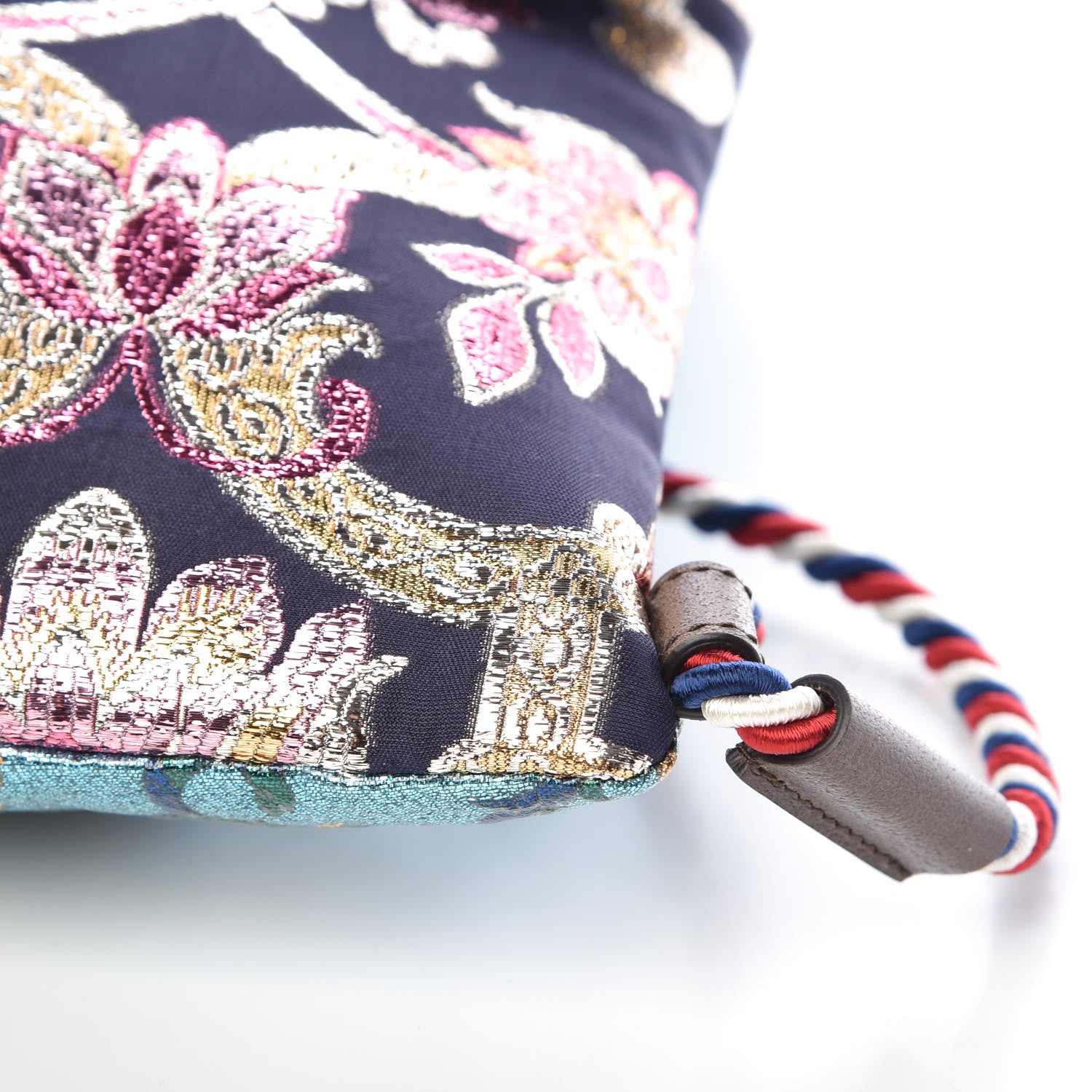 Gucci Brocade Embroidered Drawstring Backpack Multicolor 9 of 11