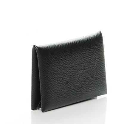 Hermes Epsom Calvi Card Case Black 3 of 6