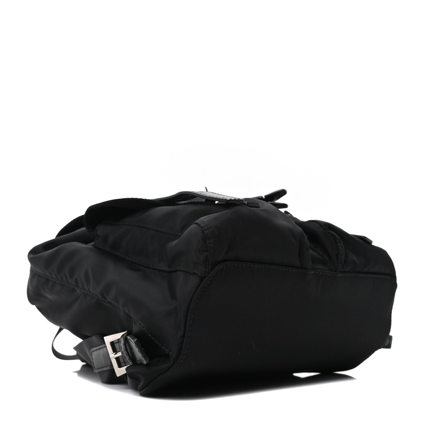Re-Nylon Vela Saffiano Small Backpack Black