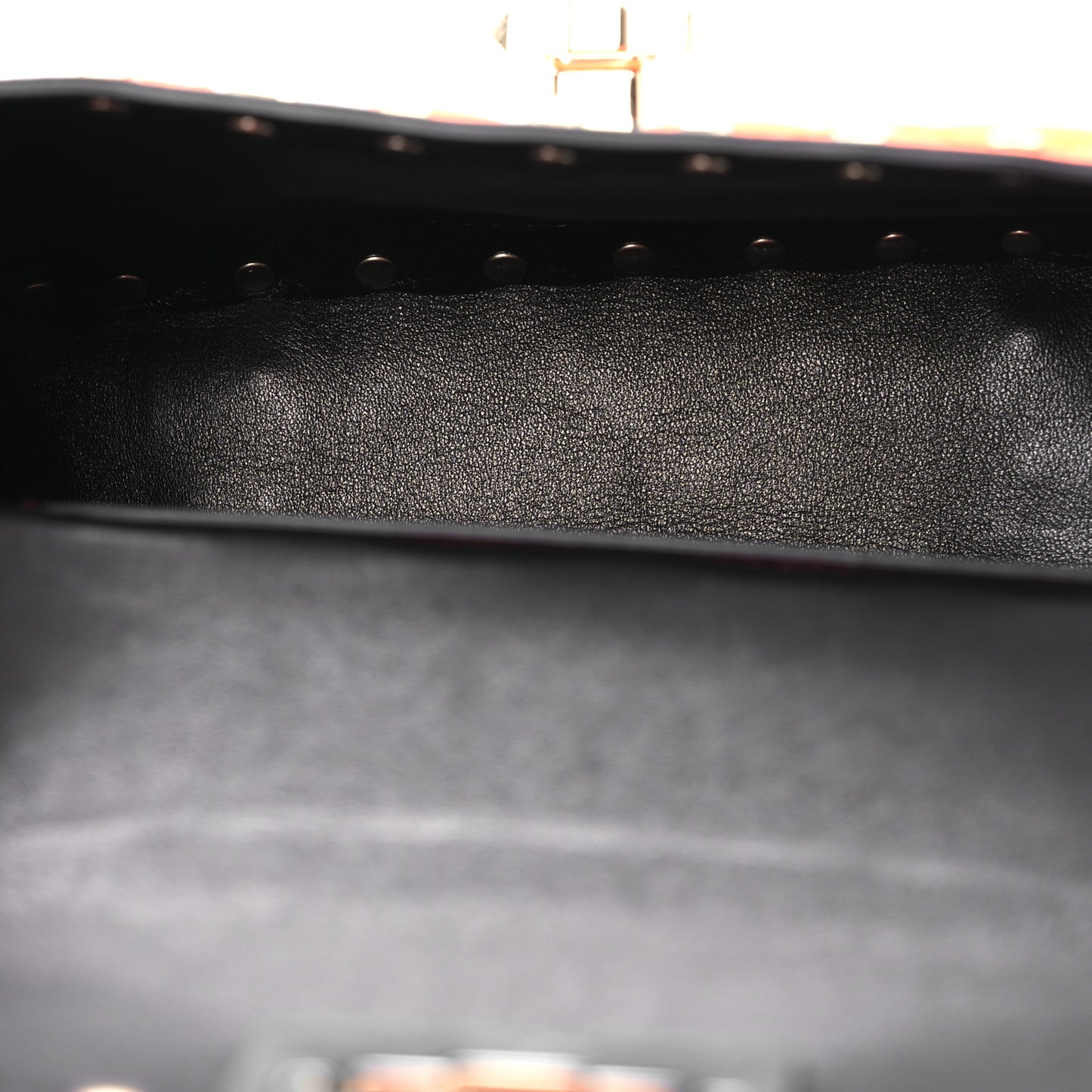 Calfskin Mini Rockstud Spike Shoulder Bag Orange