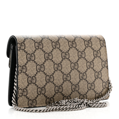 Gucci GG Supreme Monogram Super Mini Dionysus Shoulder Bag Black 3 of 7