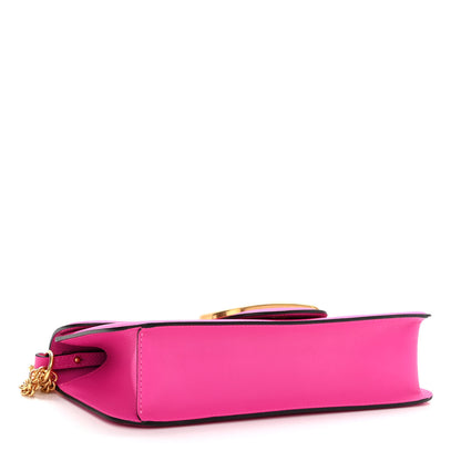 Valentino Garavani Calfskin Vlogo Loco Shoulder Bag Pink PP 3 of 9