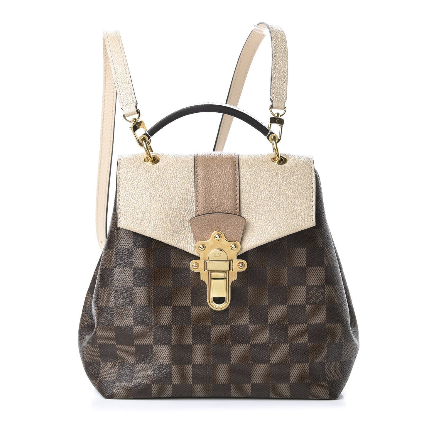 Damier Ebene Clapton Backpack Creme